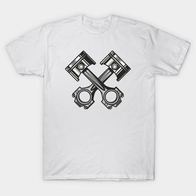 Crossed Pistons T-Shirt by wearapex